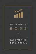 My Favorite Boss Gave Me This Journal: Blank Lined Journal Notebook, Size 6x9, Gift Idea for Employee, Coworker, Friends, Office, Gift Ideas for Men, Man, Woman, Lady, Secret Santa, New Year, Christmas, Birthday