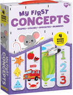 My First Learning Library: Colors, Shapes, Numbers & Opposites: 4 Board Books Included
