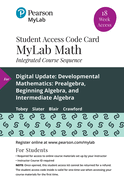 Mylab Math with Pearson Etext -- 18-Week Standalone Access Card -- For Developmental Mathematics: Prealgebra, Beginning Algebra, and Intermediate Algebra, Digital Update