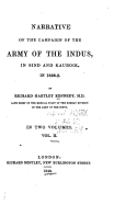 Narrative of the Campaign of the Indus in Sind and Kaubool in 1838-9 - Vol. II