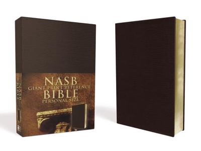 NASB, Reference Bible, Giant Print, Personal Size, Leather-Look, Burgundy, Red Letter Edition - Zondervan