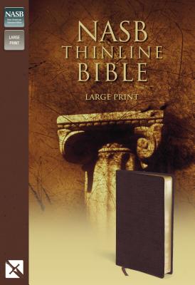 NASB, Thinline Bible, Large Print, Bonded Leather, Burgundy, Red Letter Edition: New American Standard Bible - Zondervan