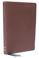 Net Bible, Thinline Large Print, Genuine Leather, Brown, Thumb Indexed, Comfort Print: Holy Bible