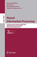 Neural Information Processing: 14th International Confernce, ICONIP 2007 Kitakyushu, Japan, November 13-16, 2007 Revised Selected Papers, Part II