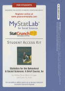 New Mylab Statistics with Pearson Etext -- Standalone Access Card -- For Statistics for the Behavioral and Social Sciences: A Brief Course