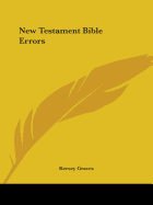 New Testament Bible Errors