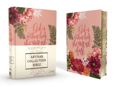 Niv, Artisan Collection Bible, Cloth Over Board, Pink Floral, Designed Edges Under Gilding, Red Letter Edition, Comfort Print - Zondervan