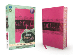 NIV, Bible for Teen Girls, Leathersoft, Pink, Printed Page Edges: Growing in Faith, Hope, and Love