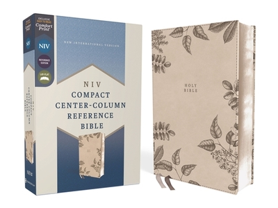 Niv, Compact Center-Column Reference Bible, Leathersoft, Stone, Red Letter, Comfort Print - Zondervan