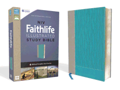 NIV, Faithlife Illustrated Study Bible, Leathersoft, Gray/Blue: Biblical Insights You Can See