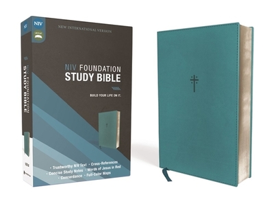 Niv, Foundation Study Bible, Leathersoft, Teal, Red Letter - Zondervan