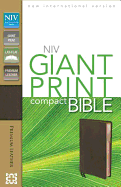 NIV, Giant Print Compact Bible, Giant Print, Premium Leather, Brown
