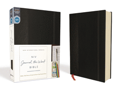 NIV, Journal the Word Bible, Hardcover, Black, Red Letter Edition, Comfort Print: Reflect, Take Notes, or Create Art Next to Your Favorite Verses
