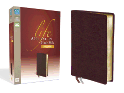 NIV, Life Application Study Bible, Second Edition, Large Print, Bonded Leather, Burgundy