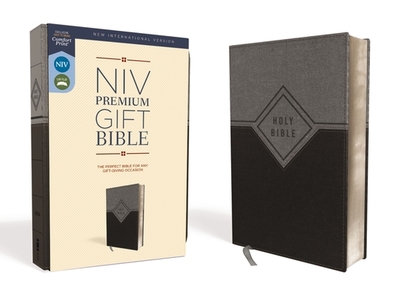 NIV, Premium Gift Bible, Leathersoft, Black/Gray, Red Letter, Comfort Print: The Perfect Bible for Any Gift-Giving Occasion - Zondervan