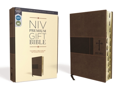 NIV, Premium Gift Bible, Leathersoft, Brown, Red Letter, Thumb Indexed, Comfort Print: The Perfect Bible for Any Gift-Giving Occasion - Zondervan