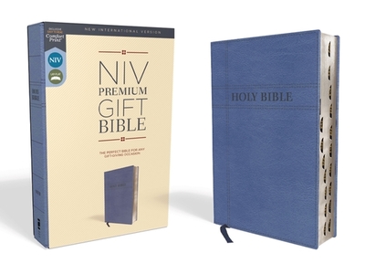 NIV, Premium Gift Bible, Leathersoft, Navy, Red Letter, Thumb Indexed, Comfort Print: The Perfect Bible for Any Gift-Giving Occasion - Zondervan