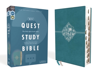 NIV, Quest Study Bible, Leathersoft, Teal, Thumb Indexed, Comfort Print: The Only Q and A Study Bible - Christianity Today Intl. (General editor)