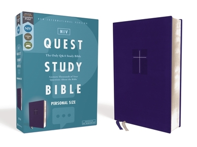 Niv, Quest Study Bible, Personal Size, Leathersoft, Blue, Comfort Print: The Only Q and A Study Bible - Christianity Today Intl (Editor), and Zondervan