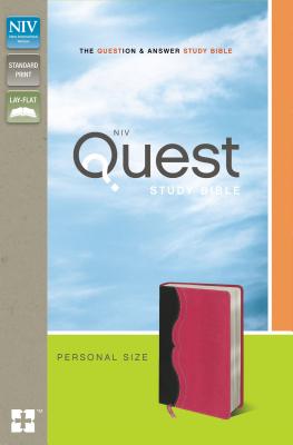 NIV, Quest Study Bible, Personal Size, Leathersoft, Gray/Pink: The Question and Answer Bible - Christianity Today Intl. (General editor)