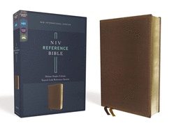 Niv, Reference Bible, Deluxe Single-Column, Leathersoft, Brown, Comfort Print