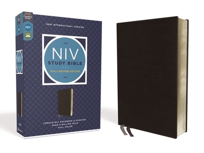NIV Study Bible, Fully Revised Edition, Bonded Leather, Black, Red Letter, Comfort Print - Barker, Kenneth L (Editor), and Strauss, Mark L (Editor), and Brown, Jeannine K (Editor)