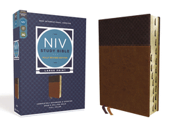 NIV Study Bible, Fully Revised Edition, Large Print, Leathersoft, Brown, Red Letter, Comfort Print