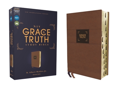 Niv, the Grace and Truth Study Bible (Trustworthy and Practical Insights), Leathersoft, Brown, Red Letter, Thumb Indexed, Comfort Print - Mohler Jr, R Albert (Editor), and Zondervan