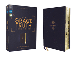 Niv, the Grace and Truth Study Bible (Trustworthy and Practical Insights), Leathersoft, Navy, Red Letter, Comfort Print