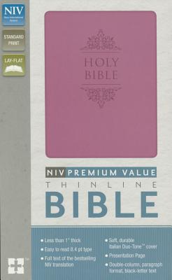 NIV, Value Thinline Bible, Leathersoft, Pink - Zondervan