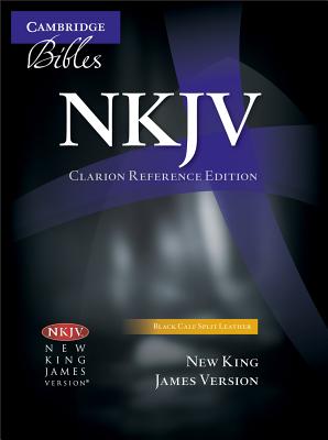 NKJV Clarion Reference Bible, Black Calf Split Leather, NK484:X - 