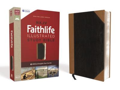 NKJV, Faithlife Illustrated Study Bible, Imitation Leather, Black/Tan, Indexed, Red Letter Edition: Biblical Insights You Can See - Barry, John D (Editor), and Mangum, Douglas (Editor), and Brown, Derek R (Editor)
