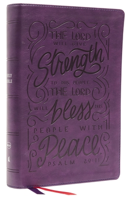 Nkjv, Giant Print Center-Column Reference Bible, Verse Art Cover Collection, Leathersoft, Purple, Red Letter, Comfort Print: Holy Bible, New King James Version - Thomas Nelson