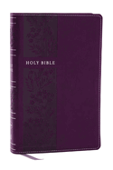 NKJV Personal Size Large Print Bible with 43,000 Cross References, Purple Leathersoft, Red Letter, Comfort Print