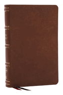 Nkjv, Single-Column Reference Bible, Verse-By-Verse, Brown Genuine Leather, Red Letter, Comfort Print