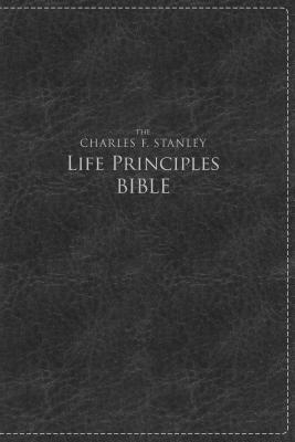 NKJV, The Charles F. Stanley Life Principles Bible, Large Print, Leathersoft, Black, Thumb Indexed: Large Print Edition - Stanley, Charles F. (General editor)