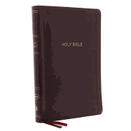NKJV, Thinline Bible, Large Print, Imitation Leather, Burgundy, Red Letter Edition