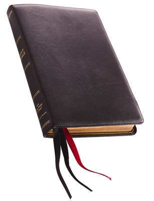 NKJV, Thinline Reference Bible, Large Print, Premium Leather, Black, Sterling Edition, Comfort Print - Thomas Nelson