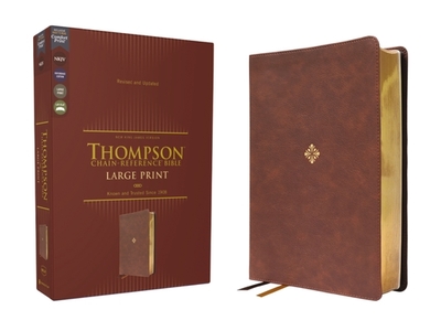 Nkjv, Thompson Chain-Reference Bible, Large Print, Leathersoft, Brown, Red Letter, Comfort Print - Thompson, Frank Charles, Dr. (Editor), and Zondervan