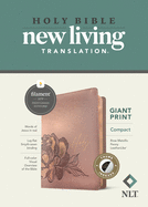 NLT Compact Giant Print Bible, Filament-Enabled Edition (Leatherlike, Rose Metallic Peony, Indexed, Red Letter)