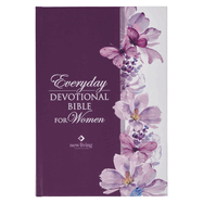 NLT Holy Bible Everyday Devotional Bible for Women New Living Translation, Purple Floral Printed