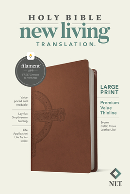 NLT Large Print Premium Value Thinline Bible, Filament-Enabled Edition (Leatherlike, Garden Pink) - Tyndale (Creator)