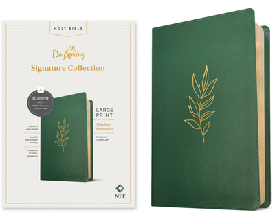 NLT Large Print Thinline Reference Bible, Filament-Enabled Edition (Leatherlike, Evergreen, Red Letter): Dayspring Signature Collection - Tyndale (Creator)