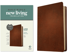 NLT Large Print Thinline Reference Bible, Filament Enabled (Genuine Leather, Brown, Red Letter)