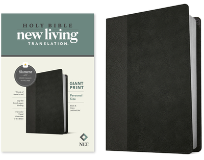 NLT Personal Size Giant Print Bible, Filament Enabled Edition (Red Letter, Leatherlike, Black/Onyx) - Tyndale (Creator)