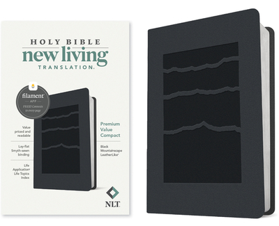NLT Premium Value Compact Bible, Filament-Enabled Edition (Leatherlike, Black Mountainscape) - Tyndale (Creator)