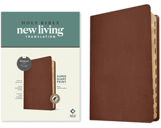 NLT Super Giant Print Bible, Filament Enabled (Genuine Leather, Brown, Indexed)