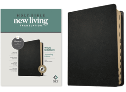 NLT Wide Margin Bible, Filament-Enabled Edition (Genuine Leather, Black, Indexed, Red Letter)