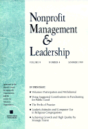 Nonprofit Management & Leadership, No. 4, Fall 1999