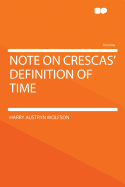 Note on Crescas' Definition of Time